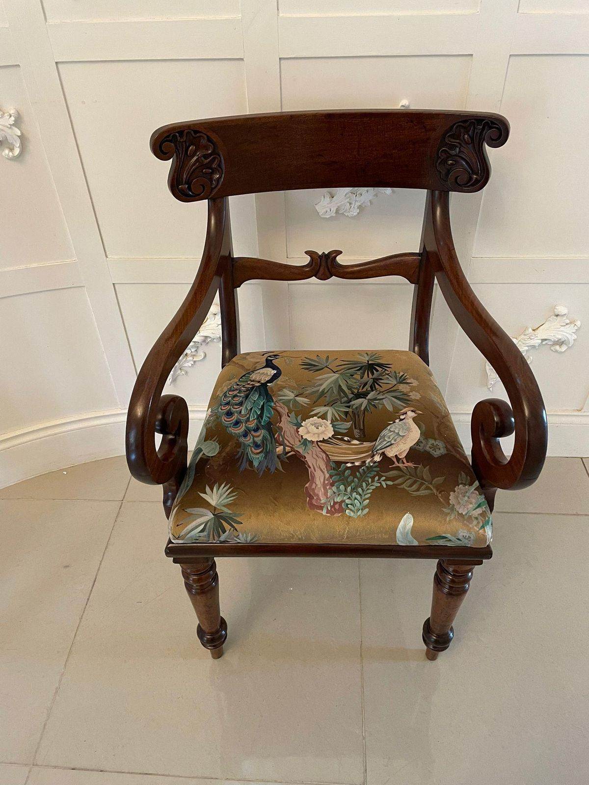 Antique Regency Quality Mahogany Desk Chair photo furniture