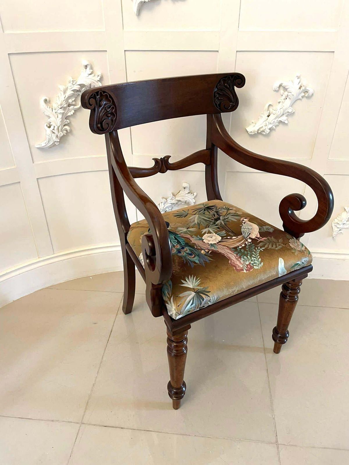 Antique Regency Quality Mahogany Desk Chair photo Furniture