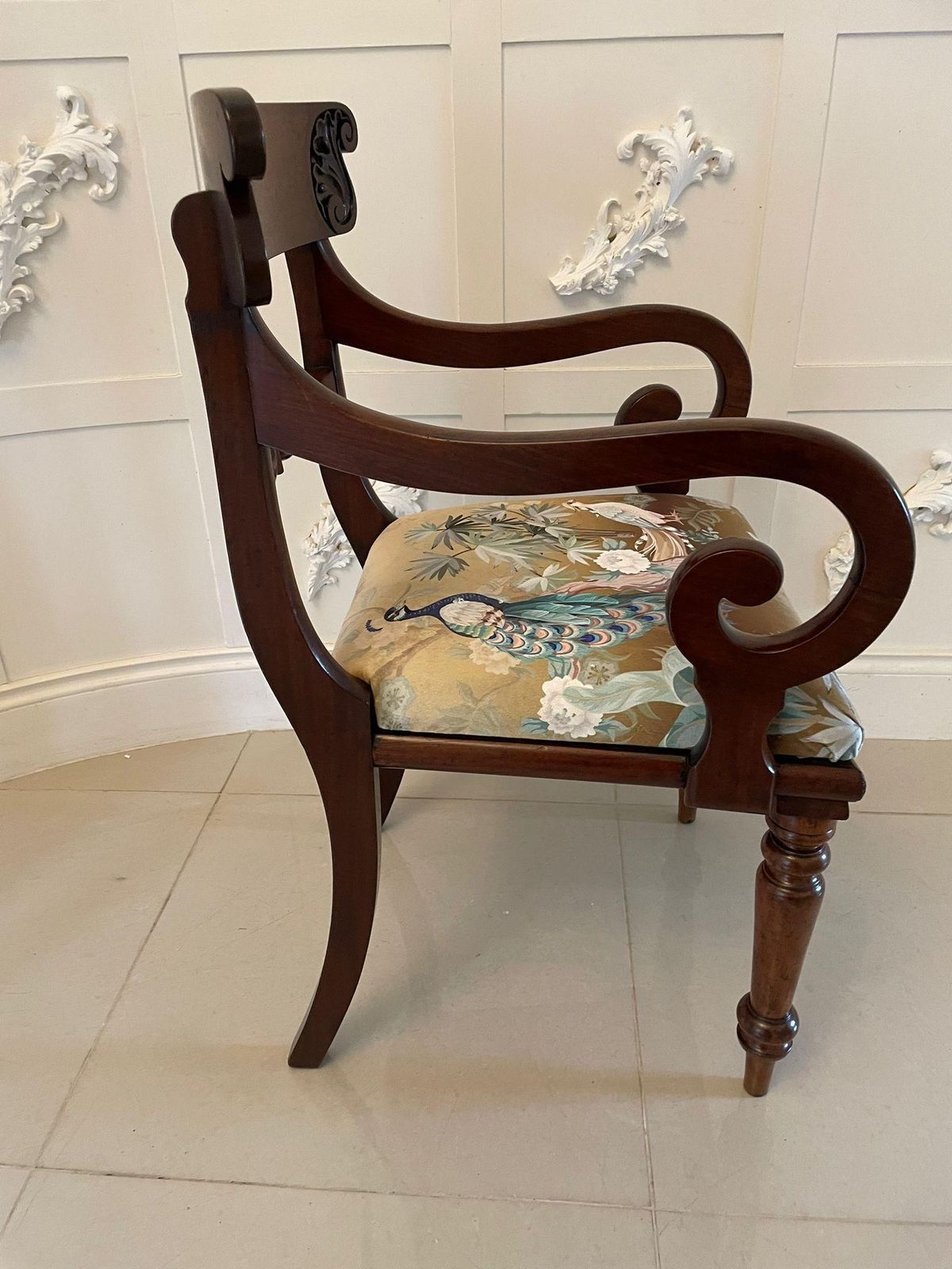 Antique Regency Quality Mahogany Desk Chair photo 1175.0