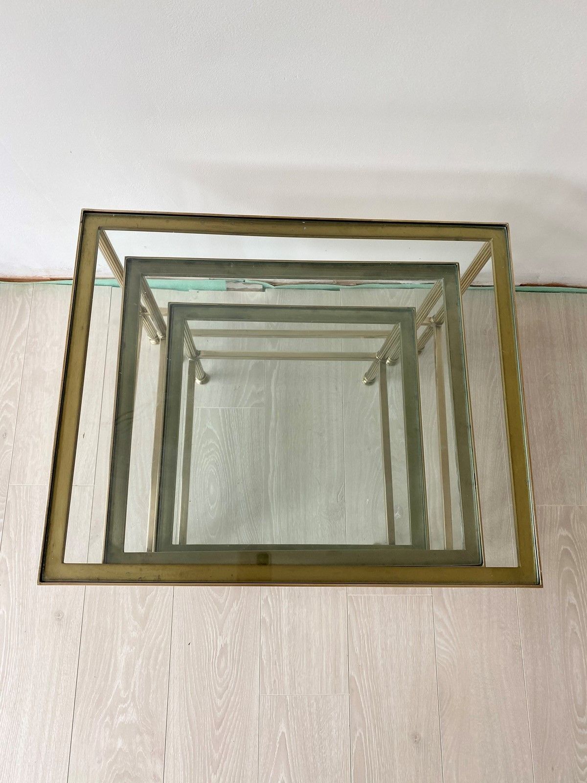 photo for sale Quality Nest Of Brass Tables, 1980s