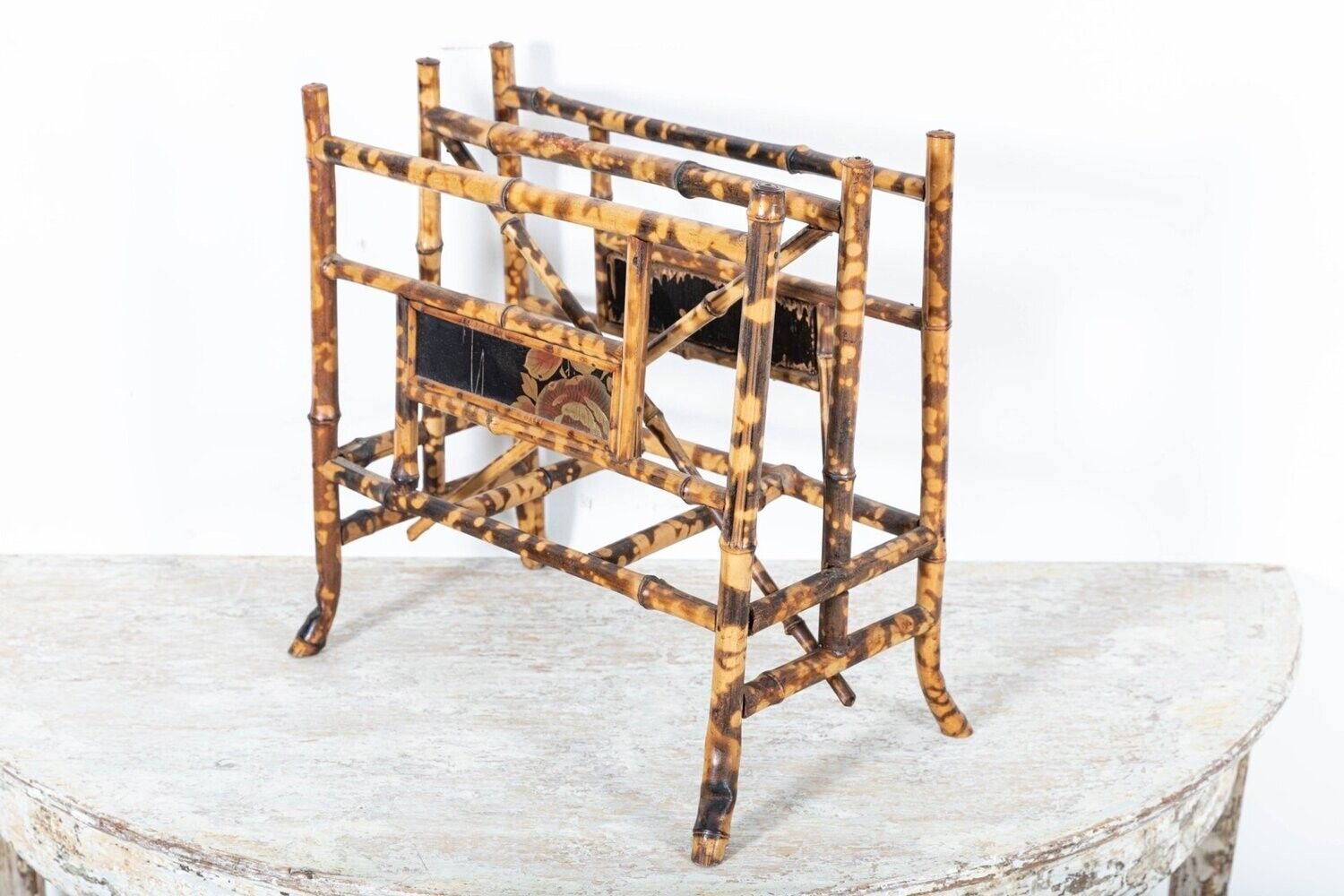 19thc English Bamboo Magazine / Newspaper Rack photo furniture