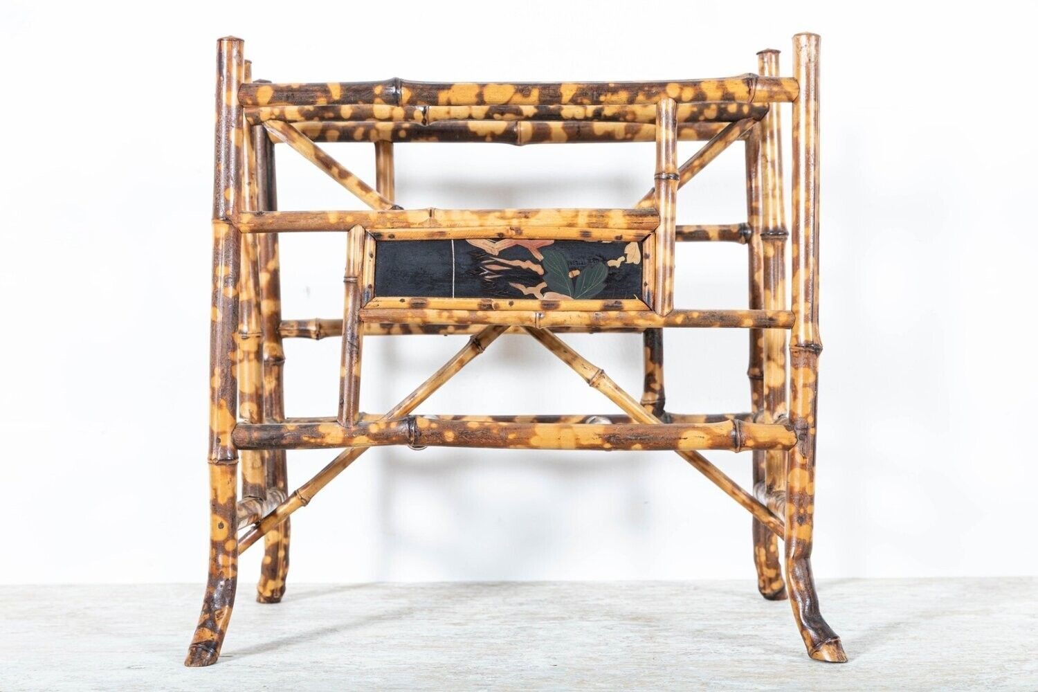 19thc English Bamboo Magazine / Newspaper Rack photo vinterior