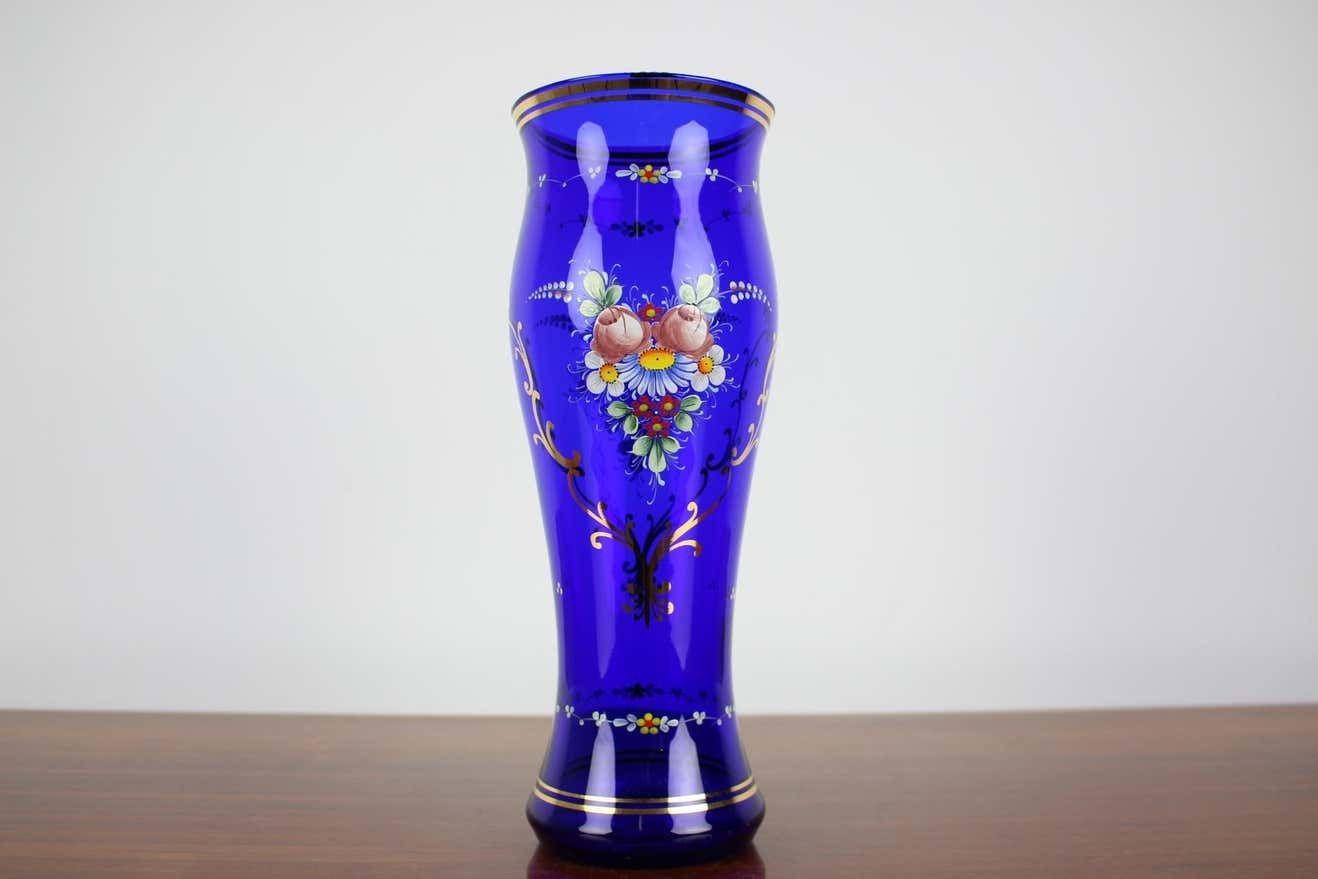 Czech Glass Vase By Novoborské Sklo, 1970s photo for sale