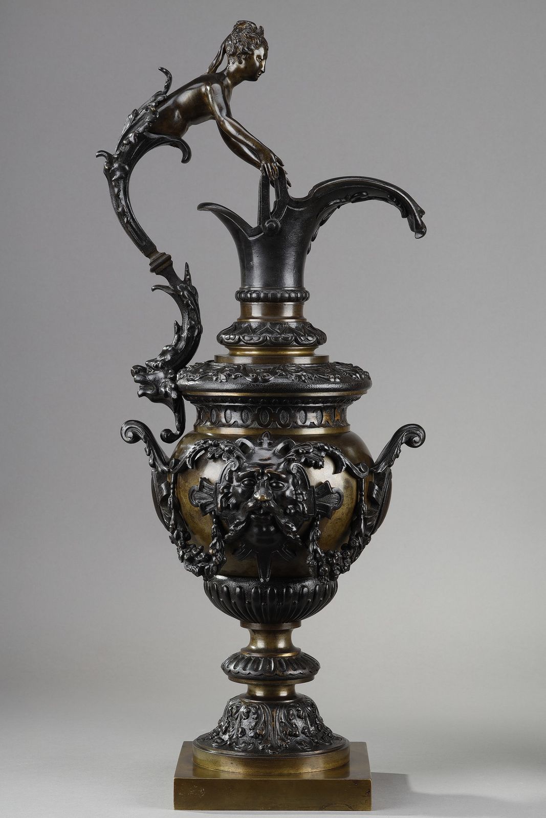 Pair Of Decorative Bronze Ewers In The Renaissance Style photo Home Decor