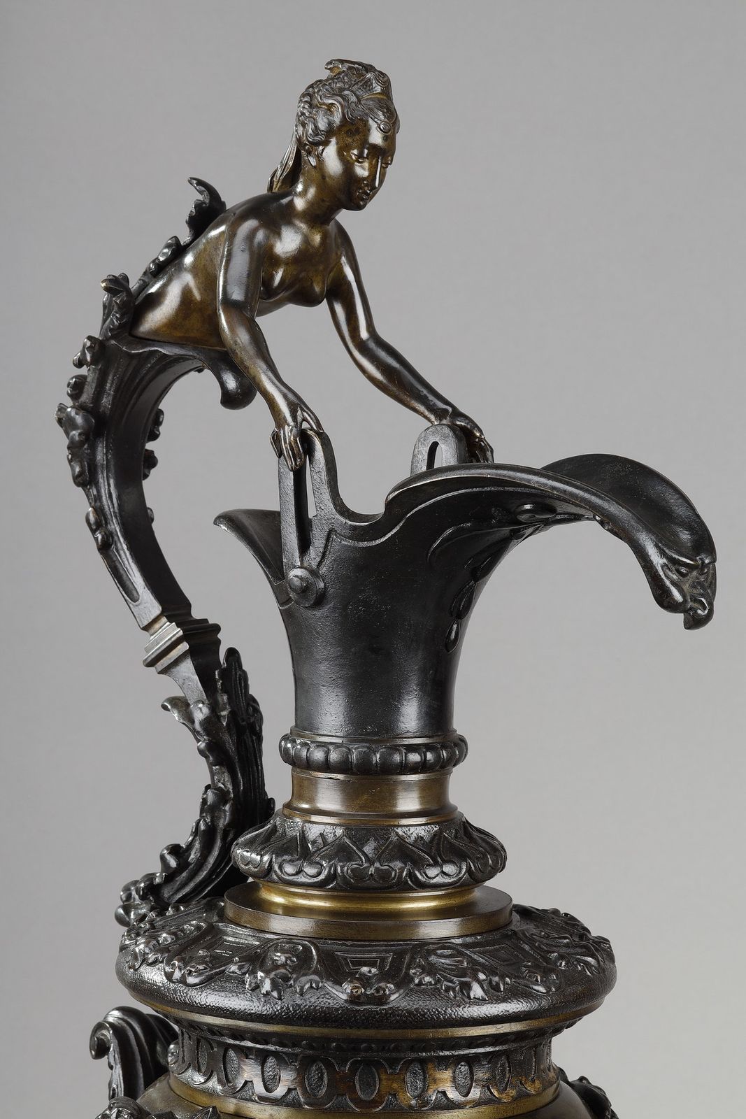 photo furniture Pair Of Decorative Bronze Ewers In The Renaissance Style