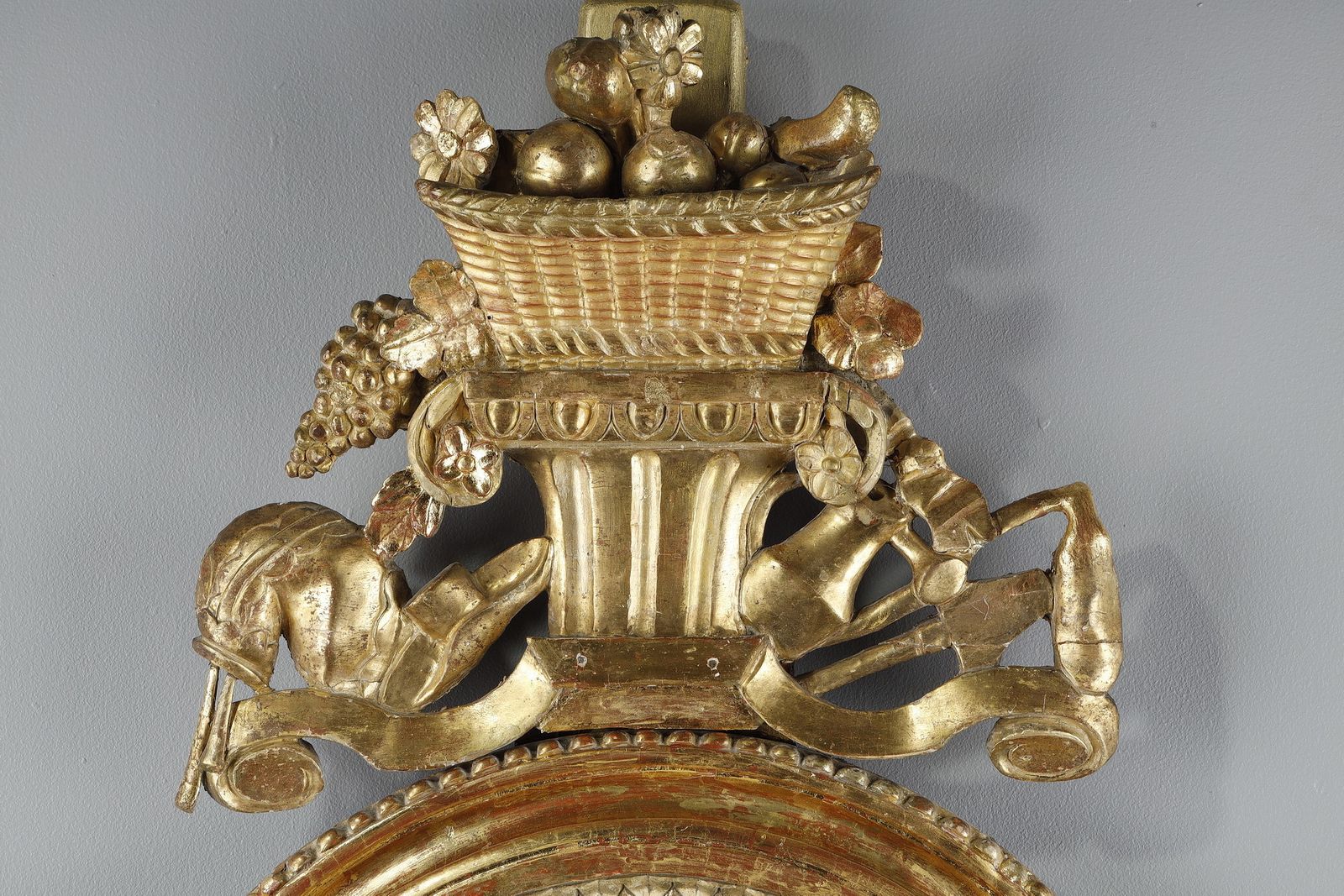 photo buy Barometer Thermometer In Gilt Wood, Louis XVI Period