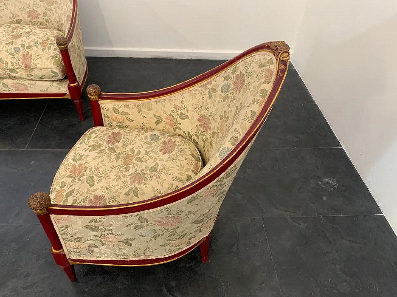 Furniture Set Of Sofa And 2 Armchairs In Art Deco Style, 1930s photo