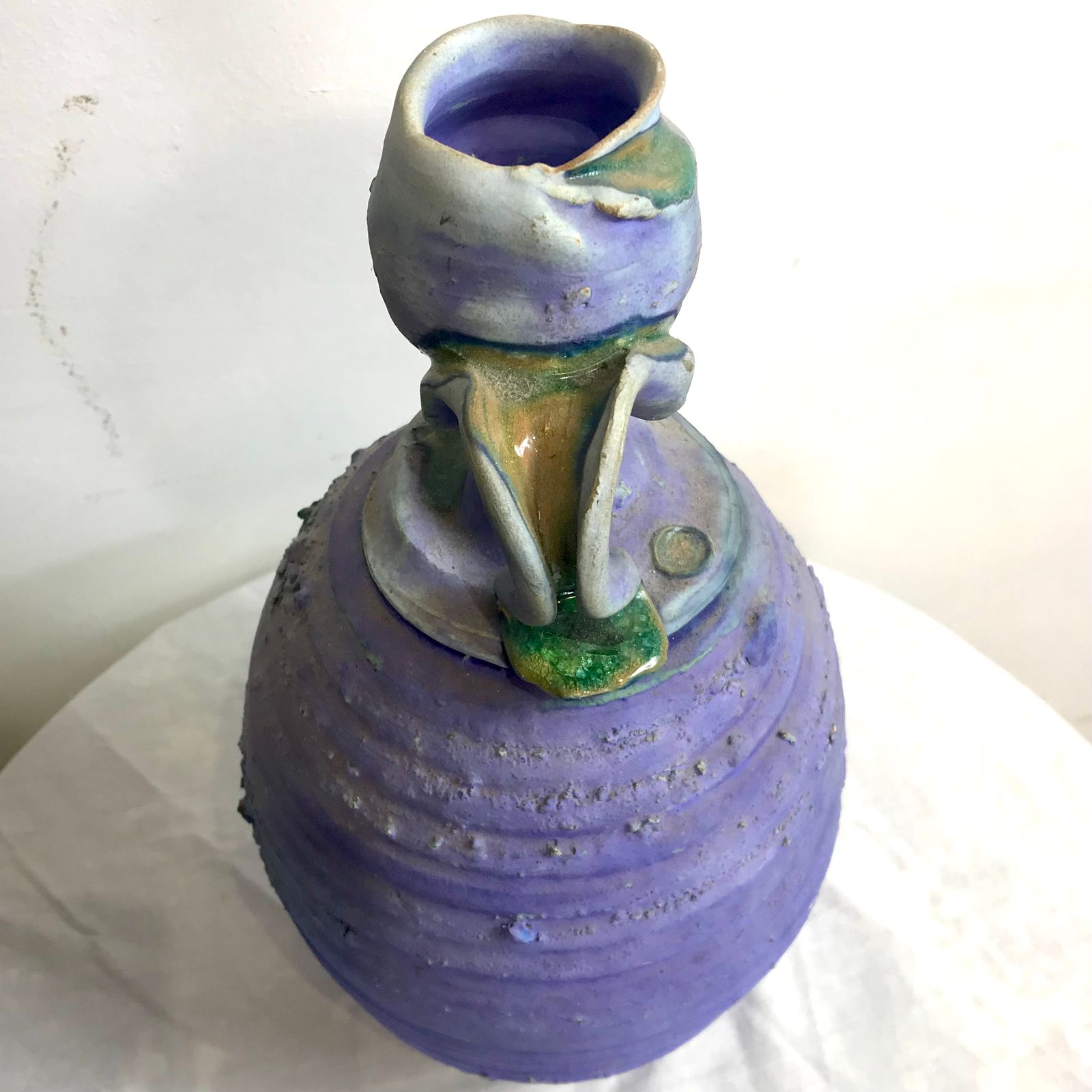 C. 1990’s Narrow Necked Vase Sculpture By Simon Shaw photo vinterior