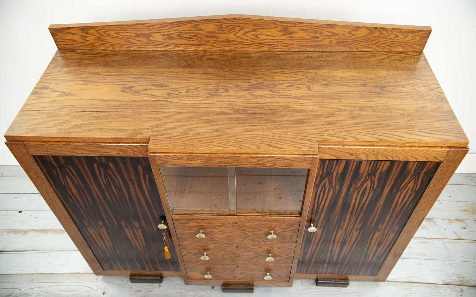Early 20th Century Art Deco Oak And Coromandel Amsterdam School Sideboard photo for sale