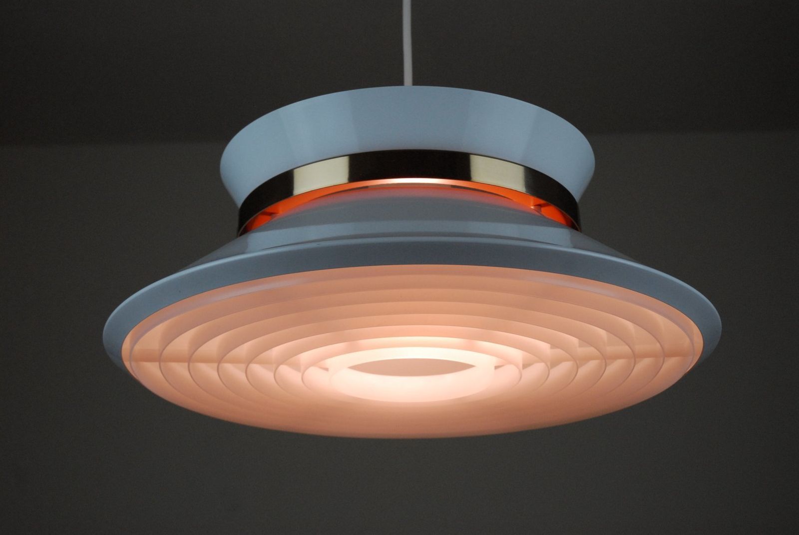 Vintage Swedish Pendant Lamp By Sigurd Lindkvist For Granhaga Metal Industry photo Lighting
