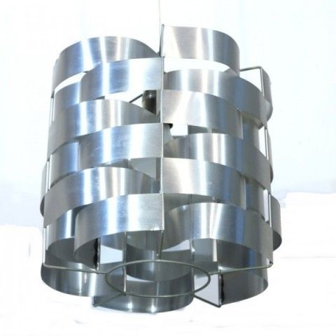 Design Aluminium Pendant. May Sauze. France. 1970. photo vintage