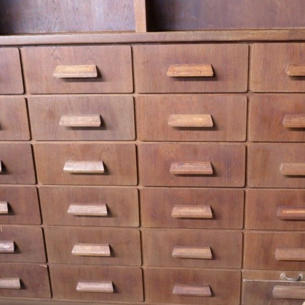 Antique Pharmacy Cabinet With 45 Drawers 1900   1920 photo for sale