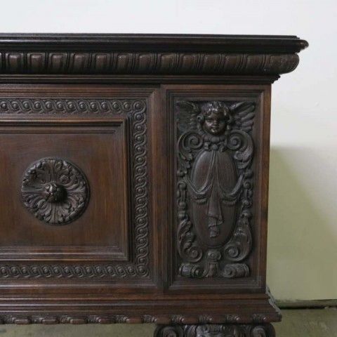 Antique Sideboard With Many Carved Details 1860   1880 photo vinterior