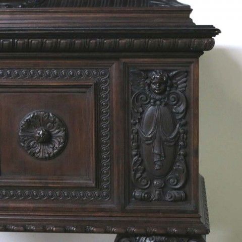 photo buy Antique Sideboard With Many Carved Details 1860   1880