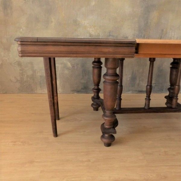 Antique Wilhelminian Dining Table 1850   1880  Extendable 310 Cm photo 1694.0