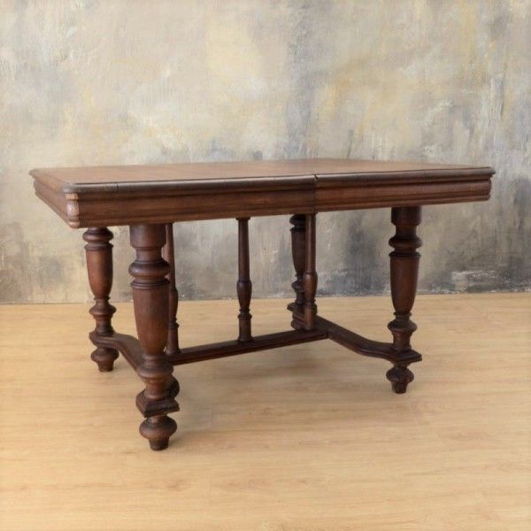 photo furniture Antique Wilhelminian Dining Table 1850   1880  Extendable 310 Cm