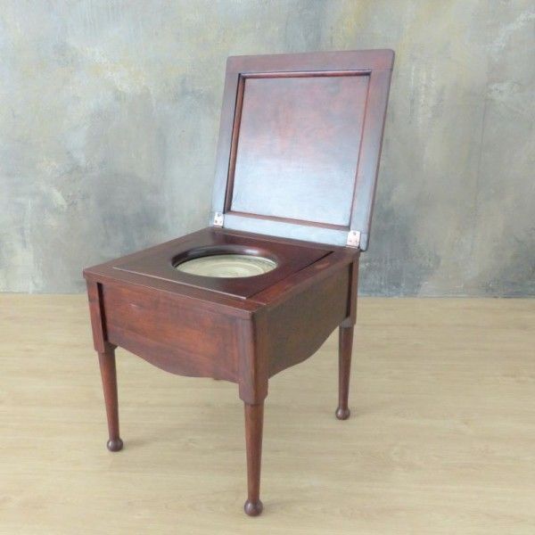 Biedermeier Mahogany Toilet Chair 1820   1850 photo vintage