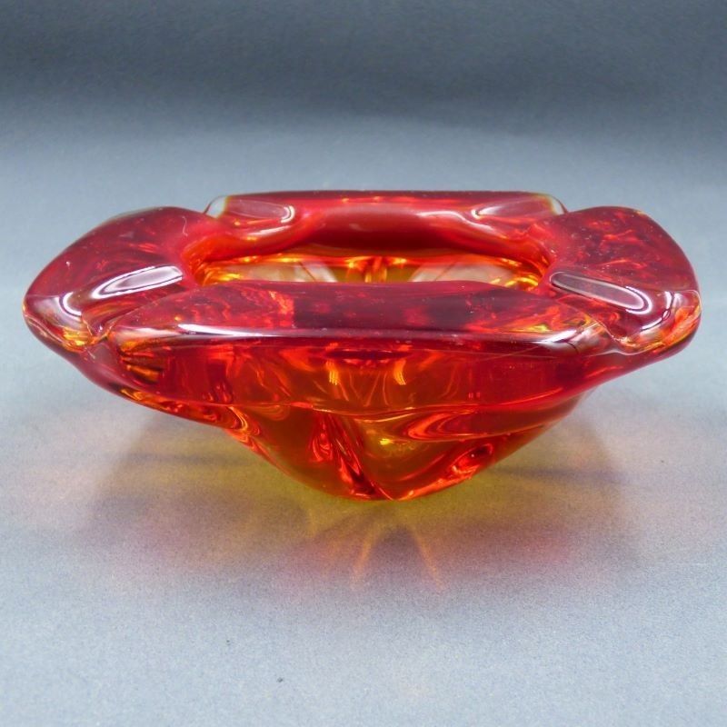 Red Murano Glass Ashtray. Italy 1950   1959 photo for sale