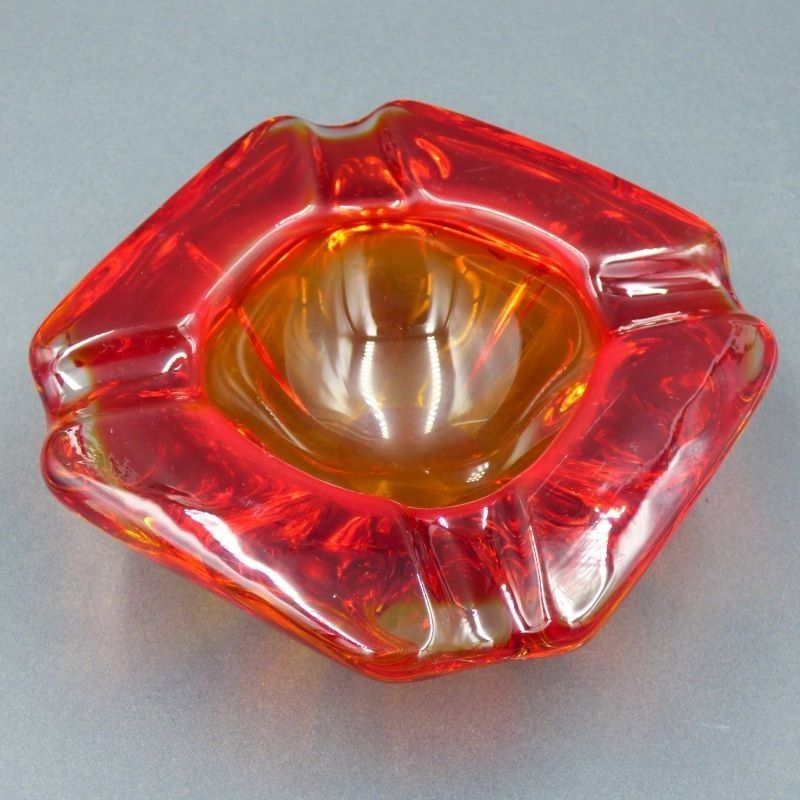 Red Murano Glass Ashtray. Italy 1950   1959 photo Home Decor