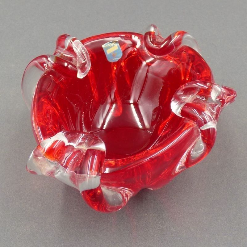 Red Murano Glass Ashtray. Italy 1950   1959 photo vinterior
