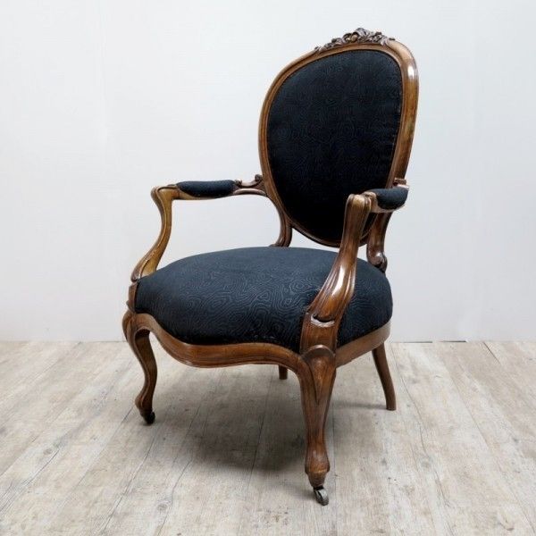 Antique Armchair Newly Upholstered. 1850   1880 photo 782.0