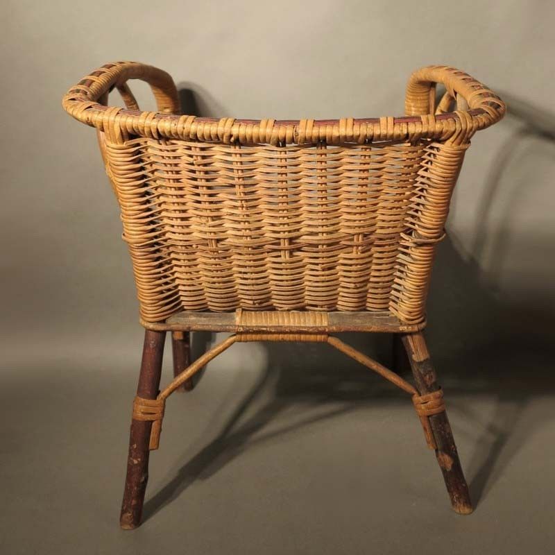 Antique Children's Rattan Chair. 1930   1935 photo buy