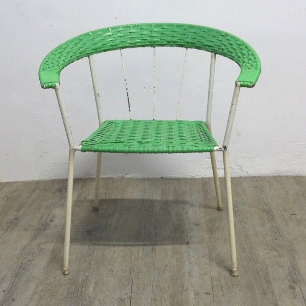 German Vintage Garden Chairs In Red & Green 1950 1960 photo buy