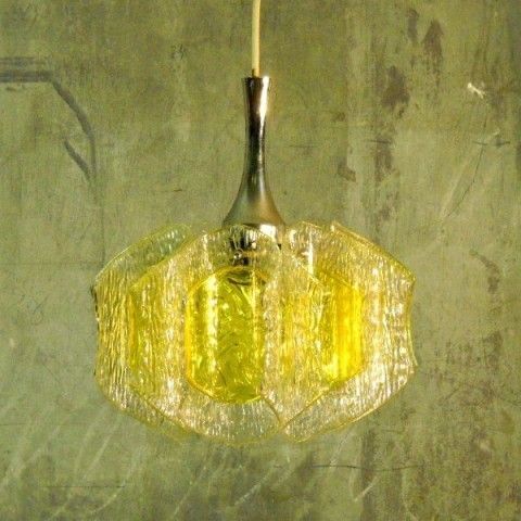 Vintage. Ceiling Lamp Of Plastic And Glass. 1970   1975. photo for sale