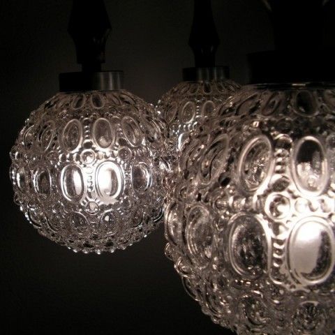 photo vinterior Vintage. Ceiling Lamp With Five Glass Globes. 1960   1965.