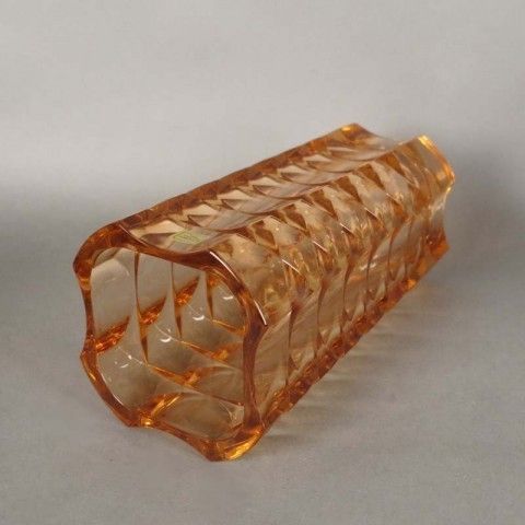 Yellow Glass Vase From Luminarc Verrerie D'arques France 1960   1970 photo Home Decor