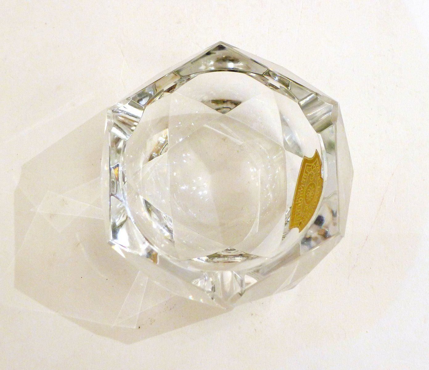 Faceted Crystal Ashtray From Val St Lambert, 1960s