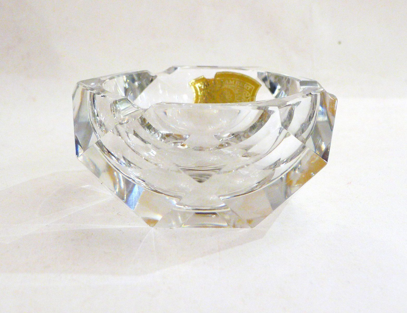 photo furniture Faceted Crystal Ashtray From Val St Lambert, 1960s