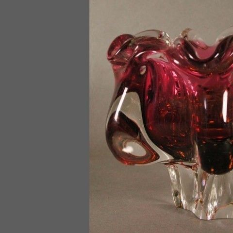 Vintage. Murano Glass Ashtray. Italy. 1950   1955. photo vinterior