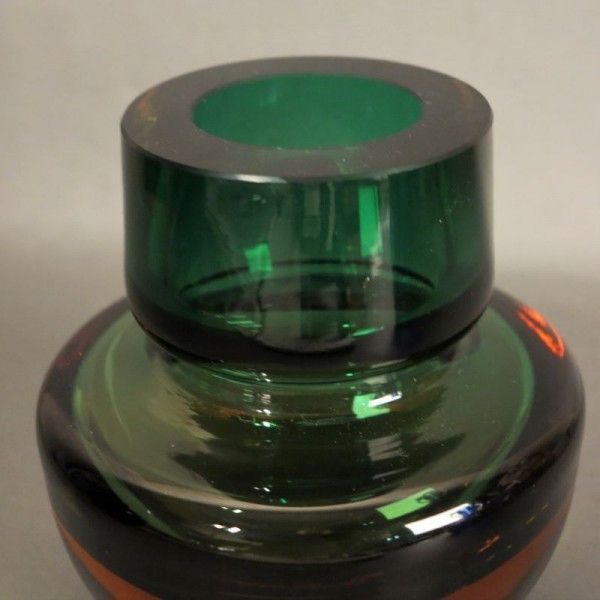 Sommerso Glass Vase For Murano. 1950   1959 photo vinterior