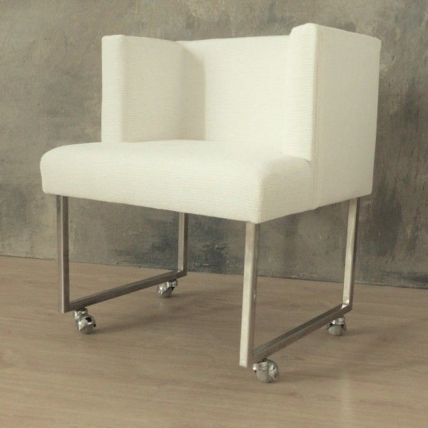 Four Vintage Upholstered Chairs With Chrome Feets. 1960   1969 photo 1303.0