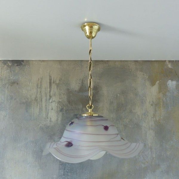 photo furniture German Handmade Glass Pedantlamp From Poeschinger. 1970   1975