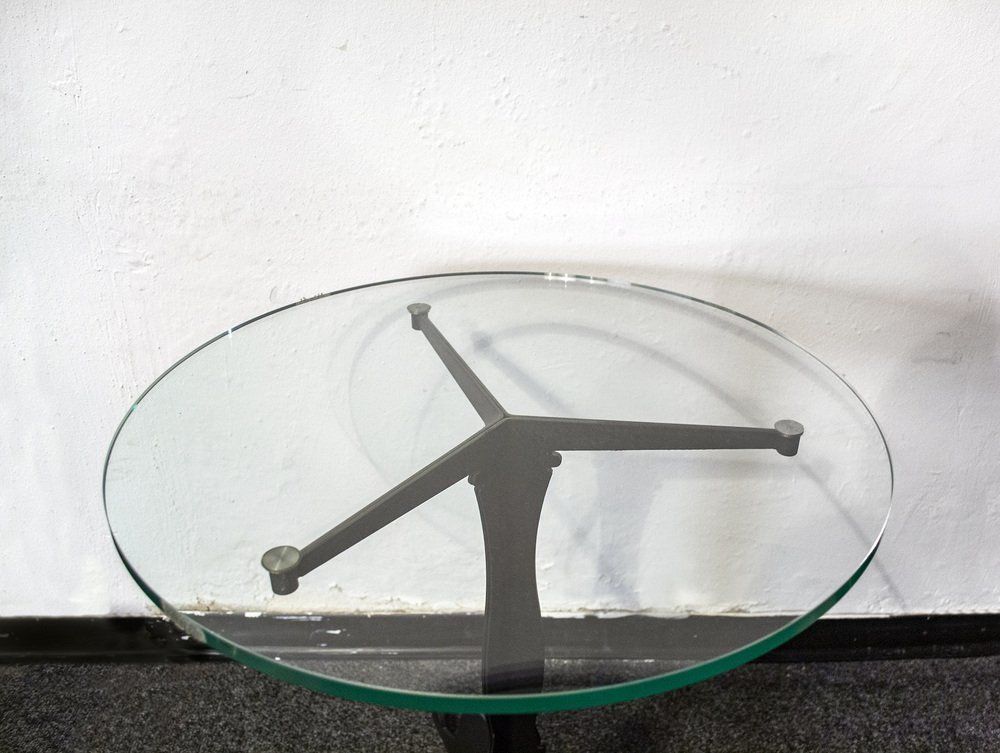 Salontafel Van Ijzer En Glas, Jaren 1980 photo furniture