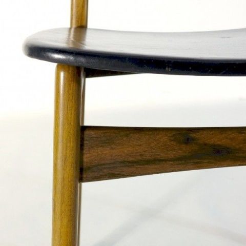 Set Of Four Dining Chairs By Henning Kjaernulf For Bruno Hansen 1955 photo for sale