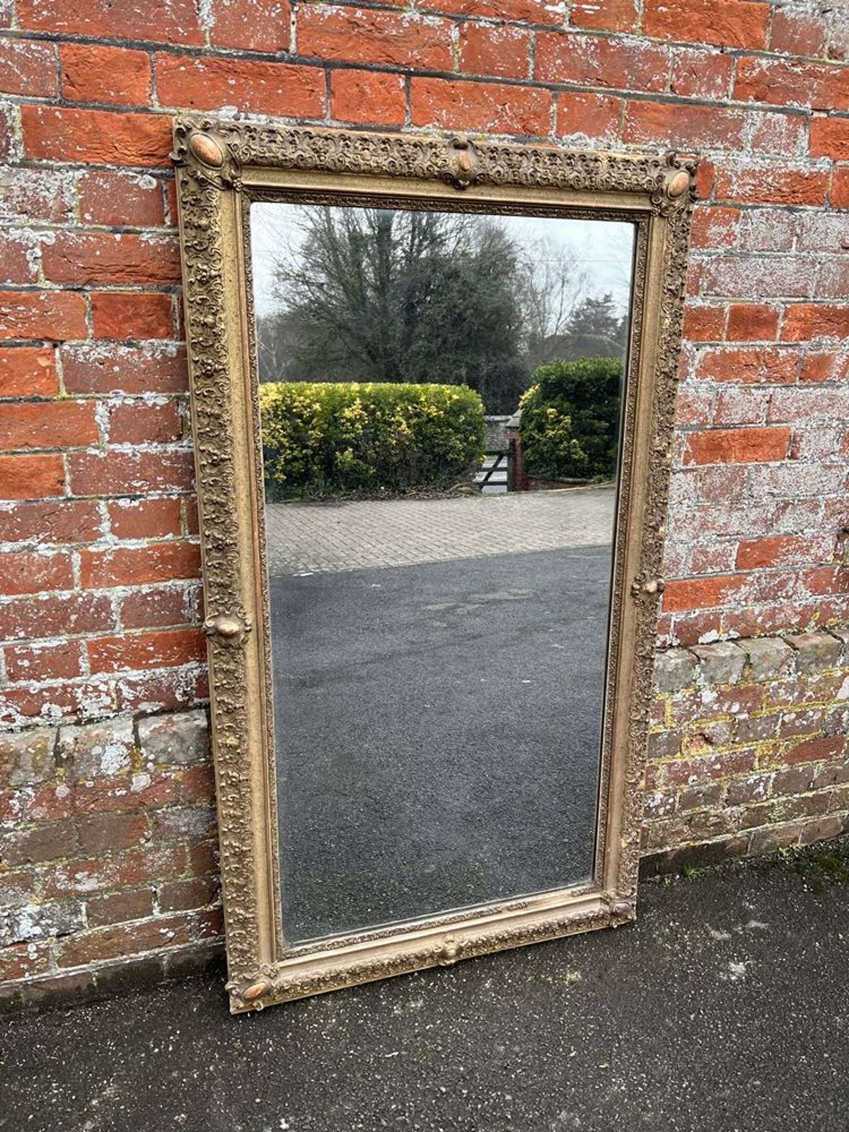 A Superb Large Antique French 19th Century Original Gilt Framed Mirror