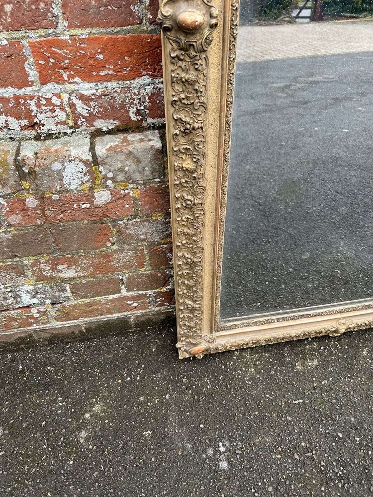 A Superb Large Antique French 19th Century Original Gilt Framed Mirror photo Home Decor