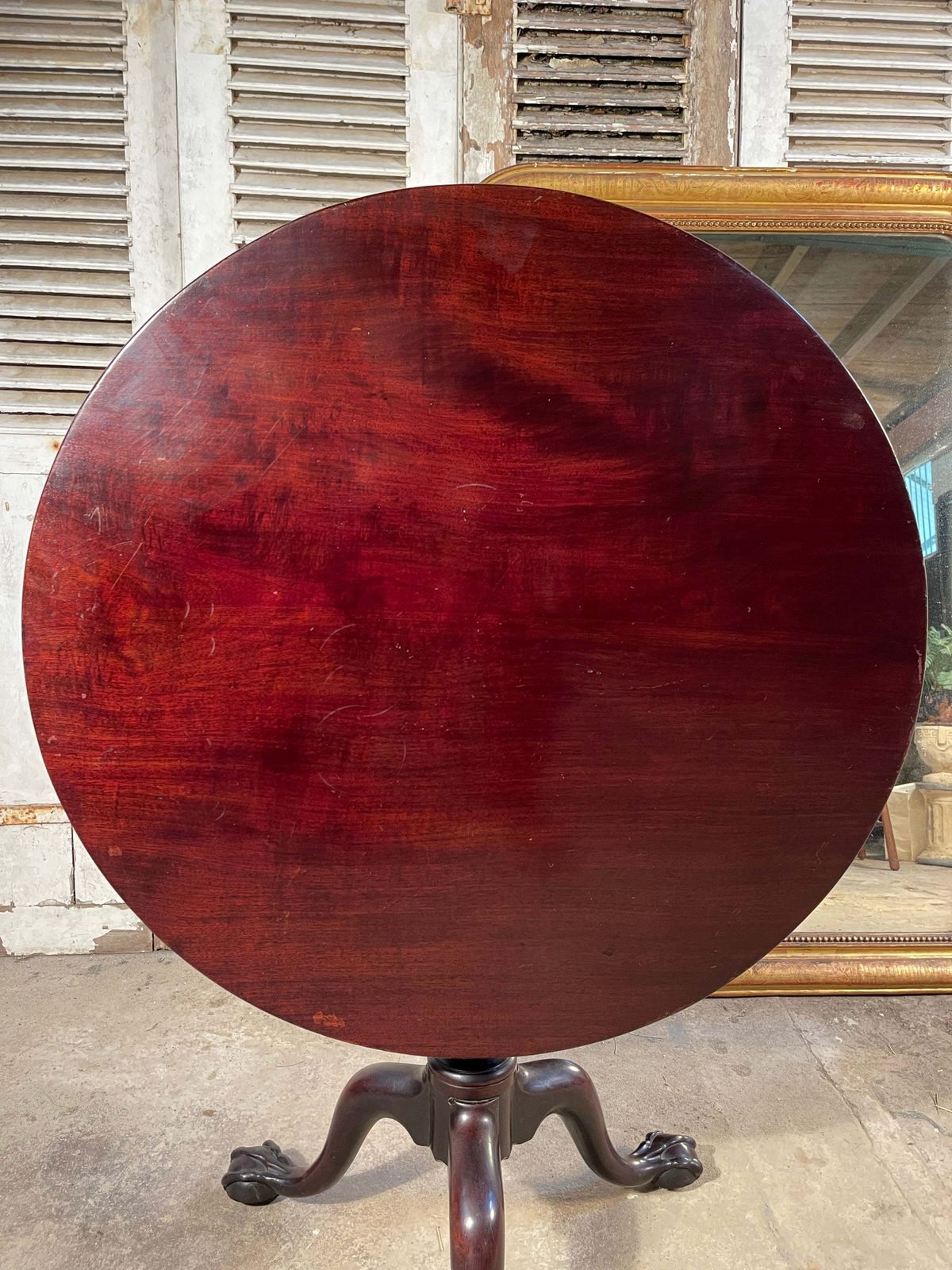 Stunning Irish Plum Pudding Antique Georgian Mahogany Tilt Top Bird Cage Wine Table Circa 1760 photo vintage