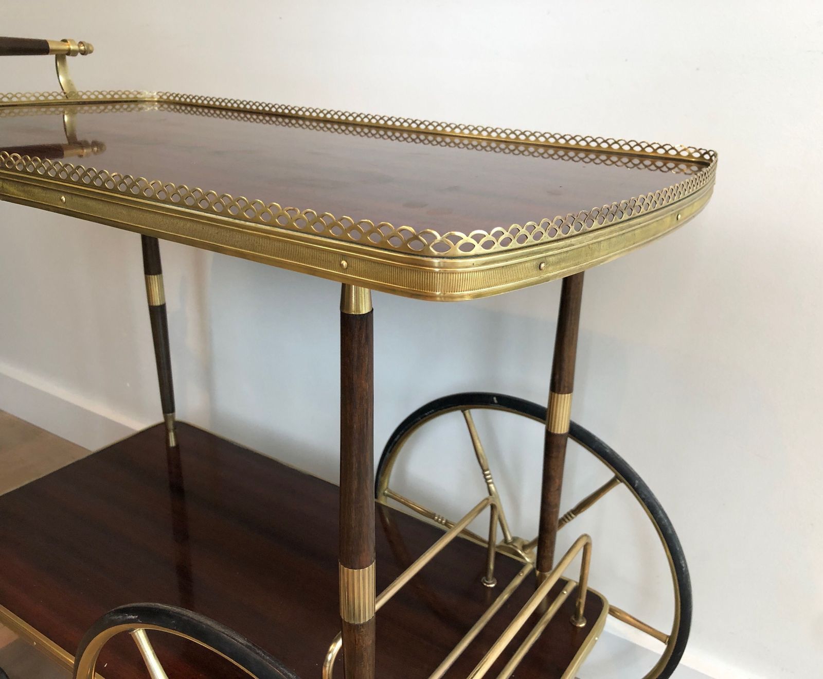 Mahogany And Brass Drinks Trolley photo buy