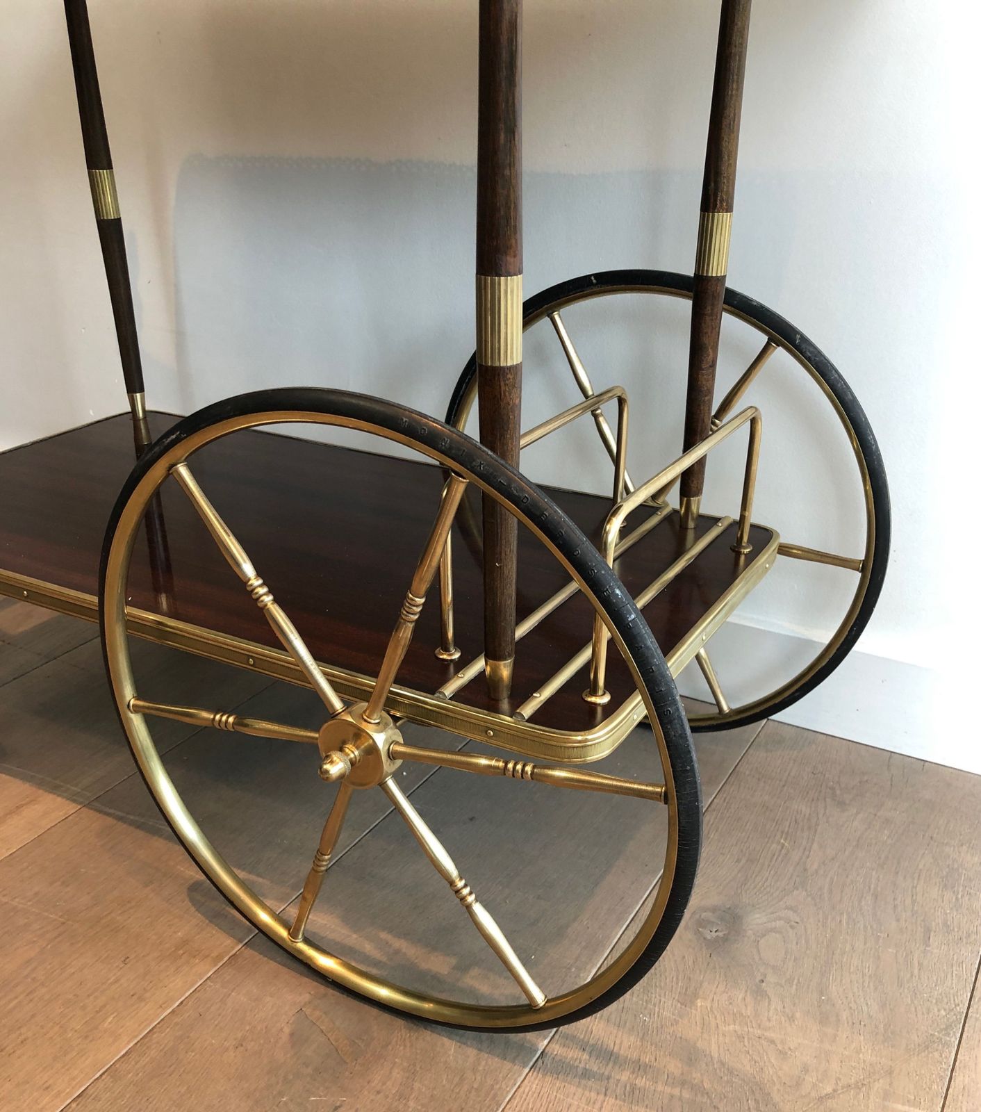 photo furniture Mahogany And Brass Drinks Trolley