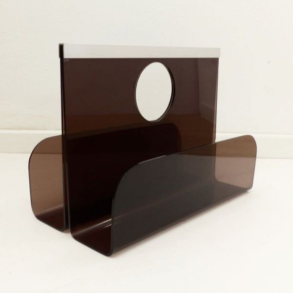 Plexiglass Magazine Rack By Michel Dumas For Roche Bobois. France 1960   1970 photo furniture