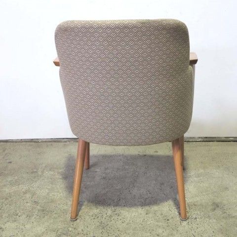 Vintage Cocktail Chair With Wood Armrests. 1950   1959 photo 259.0