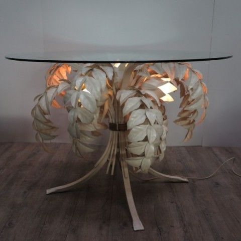 Metal Table At Hollywood Regency Stil. 1970   1975