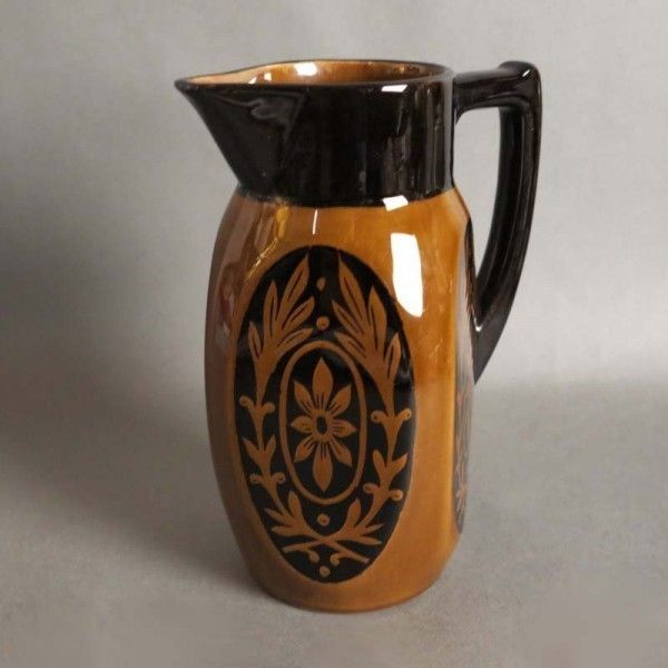 photo furniture Antique Art Nouveau Ceramic Chocolate Pot.