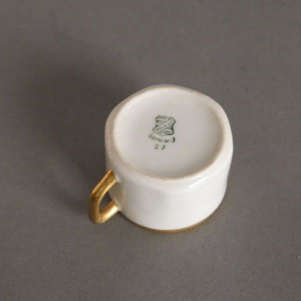 Art Nouveau Mocca   Porcelain Espresso Service For Four Persons. 1900   1920 photo vintage