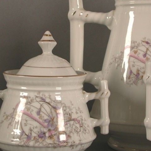 Art Nouveau Porcelain Coffee Service. Kpm Germany. 1900   1910. photo Home Decor