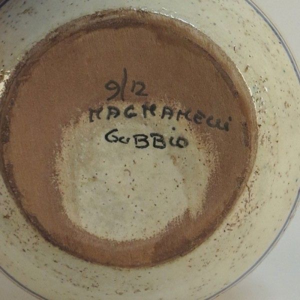 Design Ceramic Vase Magnanelli Gubbio Italy. 1950   1955 photo for sale